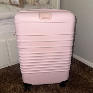 Beis Sakura Pink Carry On Suitcase 21” Hardside Roller Barbie